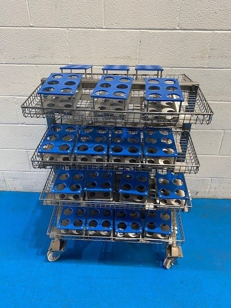 Rack with stainless and Plastic Product Holders