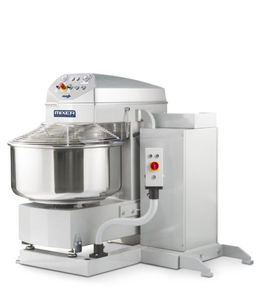 Polin Artisan Fixed Bowl 250Kg Spiral Mixer, Tipping onto Bench Model