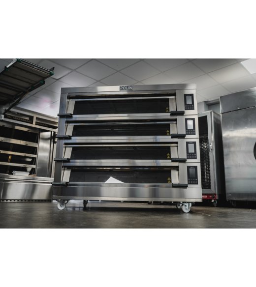 Polin 12 Tray (18"x30") Stratos XP High Control Modular Deck Oven - 4 Deck (3 Trays wide)