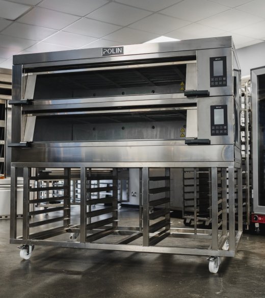 Polin 6 Tray (40cm x 60cm) Stratos XP High Control Modular Deck Oven - 2 Decks (3 Trays wide)